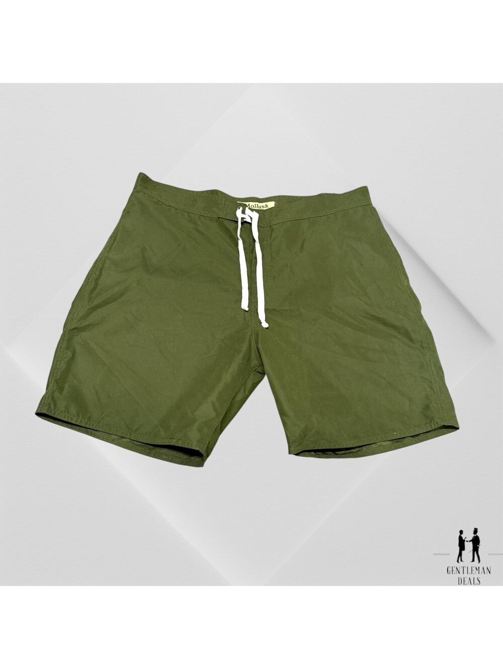 Mollusk California Men's Size 36 Scallop Trunks Cotton Blend Green Military